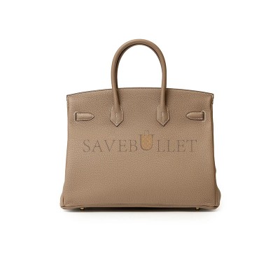 HERMÈS MASTER BIRKIN 35 ETOUPE TOGO GOLD HARDWARE (35*28*18cm)